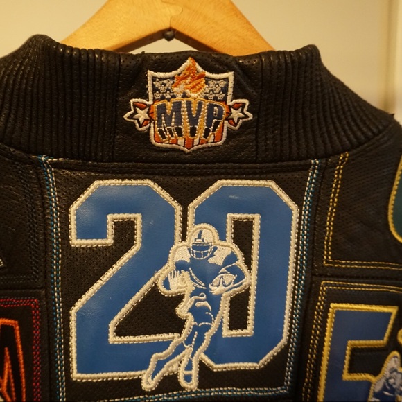 AL Wissam Genuine Leather Vintage MVP NFL Jacket - Picture 9 of 13